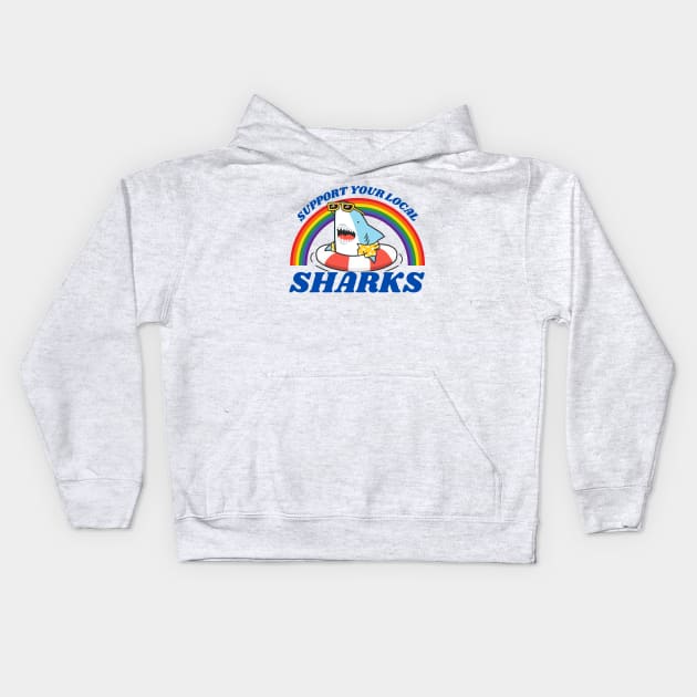 Support your local Sharks Kids Hoodie by Teessential